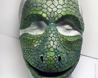 Maschera da rettile o serpente con protesi frontale