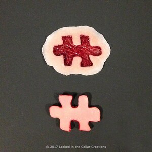 Jigsaw Puzzle Piece Prosthetic, SAW Movie Horror SFX Make-up, Funny Halloween Injury Appliance image 4