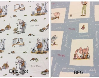 Riley Blake Fabric Roald Dahls James and The Giant Peach Sketches White HALF MET