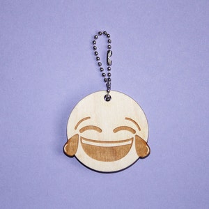 Emoji Wood Keychains image 3