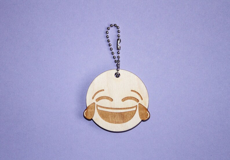 Emoji Wood Keychains image 3