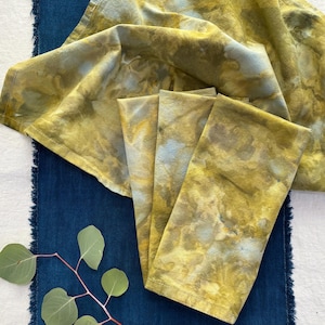 Hand-Dyed  Cotton Napkins: Watercolor Look – MOSS + MIST, Set of 4