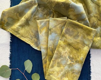 Hand-Dyed  Cotton Napkins: Watercolor Look – MOSS + MIST, Set of 4