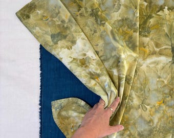 Handgeverfde handdoeken van biologisch katoen: aquarellook – MOSS + MIST, set van 2