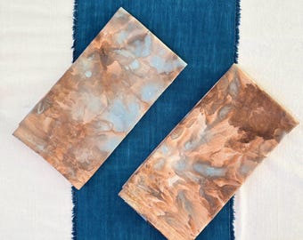 Hand-Dyed Organic Cotton Towels: Watercolor Look – EARTH + SKY, Set of 2