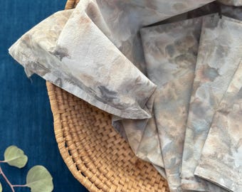 Hand-Dyed  Cotton Napkins: Watercolor Look – SLATE + SMOKE, Set of 4