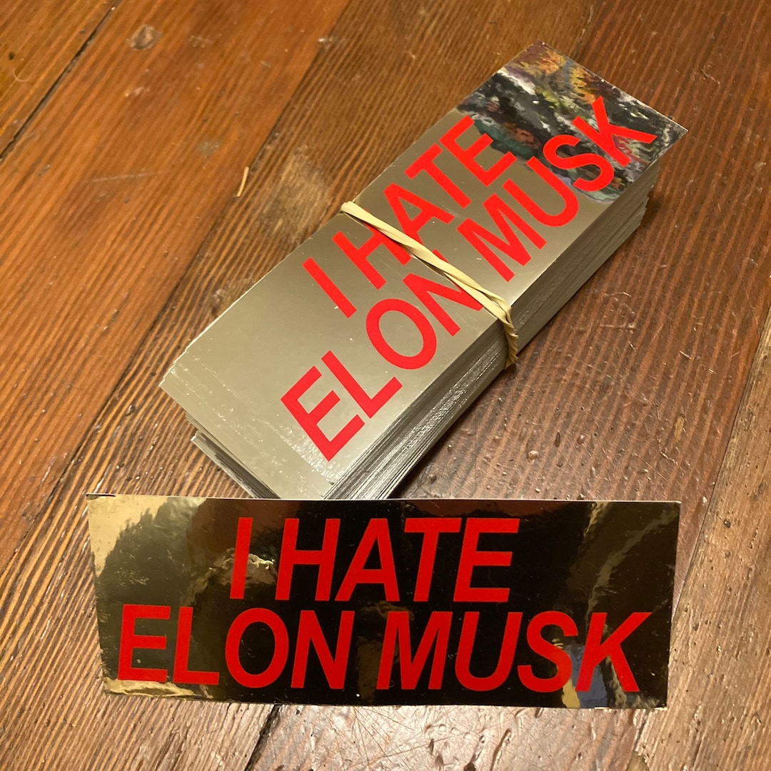 5.5x2.75 I Hate Elon Sticker - Etsy