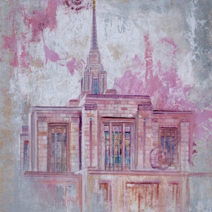 ON SALE! Ogden,  Utah LDS Mormon Temple Art.  Beautiful and Unique Canvas Print for your Home or as a Gift!