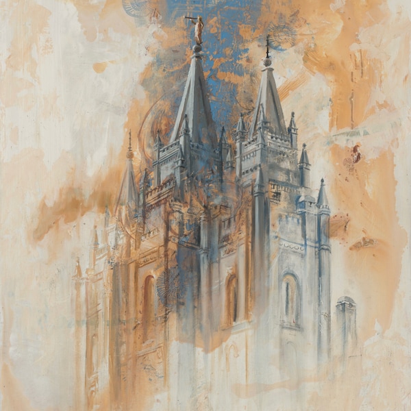 Low Shipping! Salt Lake Utah LDS Mormon Temple Art.  Beautiful and Unique Canvas Print for your Home or as a Gift!