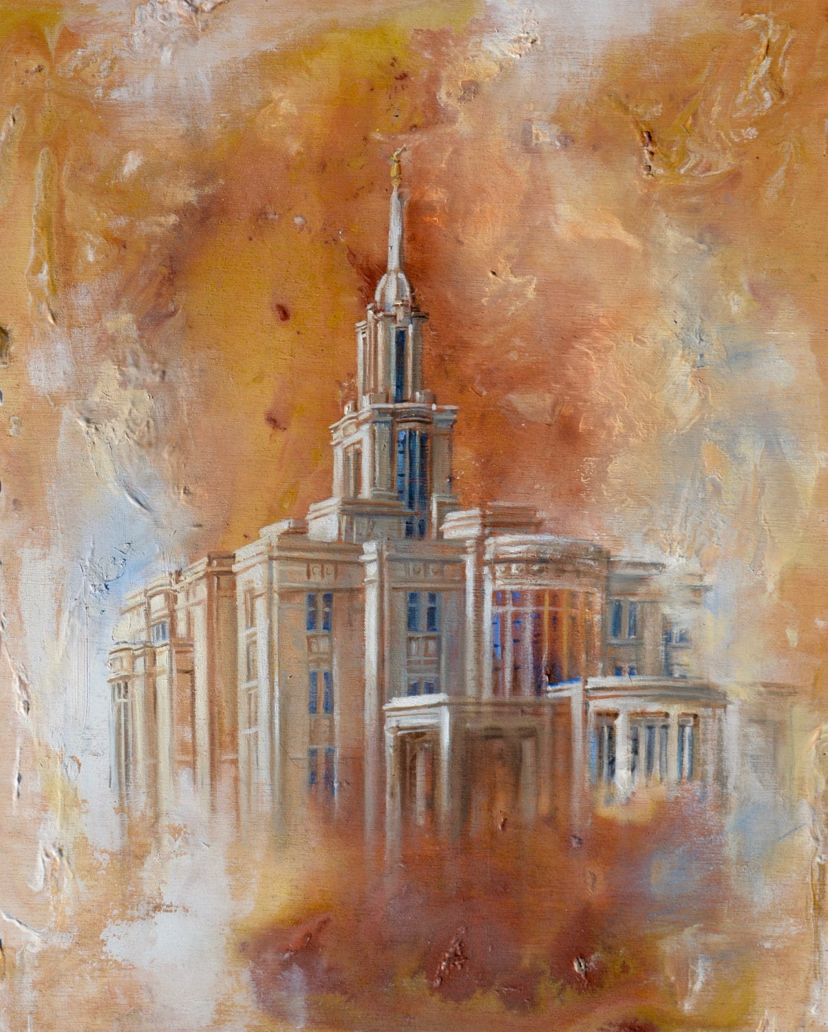 Payson Utah LDS Mormon Temple Art. Beautiful and Unique Canvas - Etsy