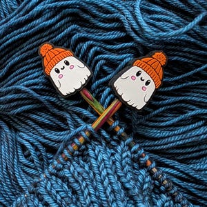 Ghosts in Hats Knitting Accessories Knitting Needle Stitch Stoppers or Savers. Gifts for knitters, Notions, halloween