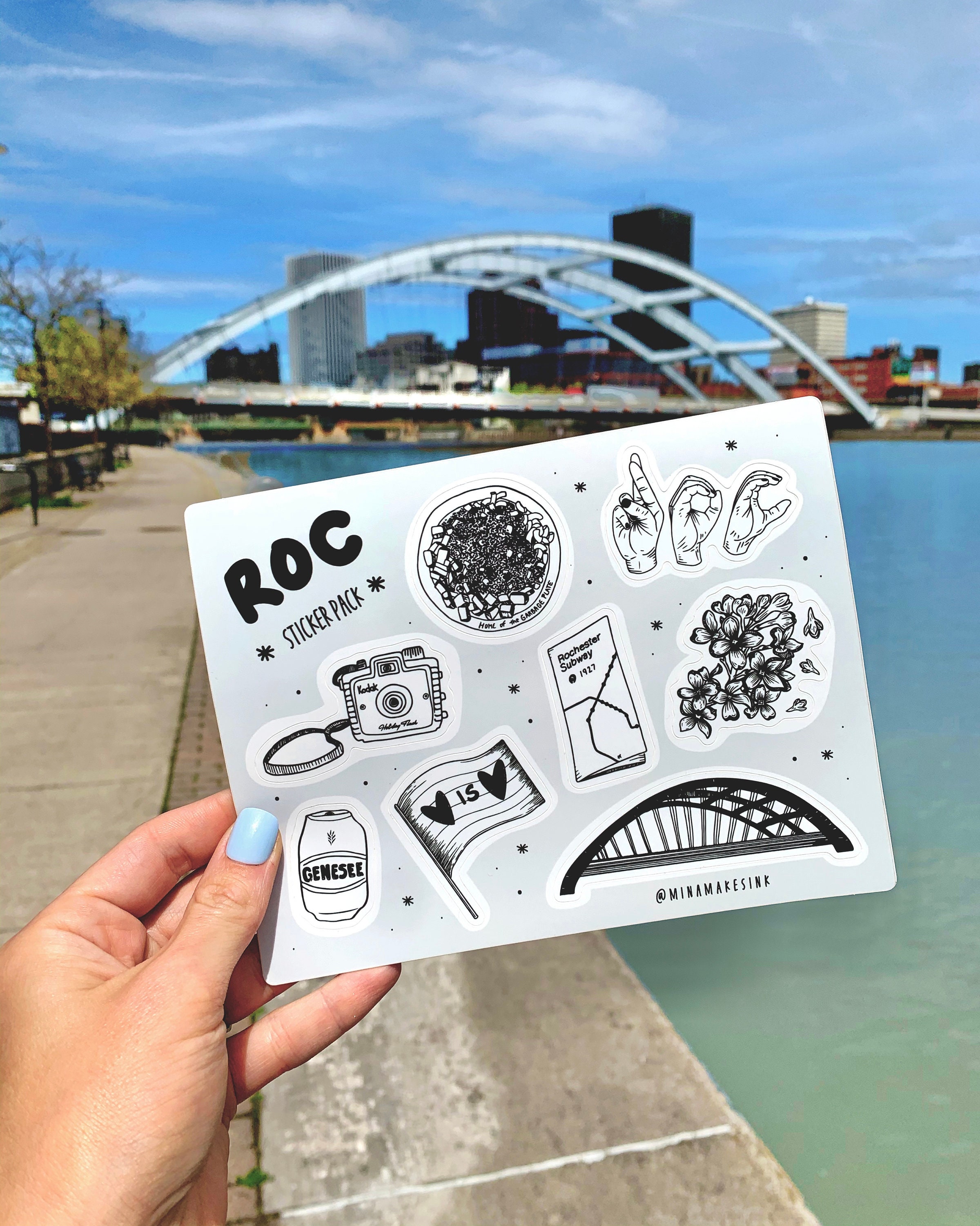 Rochester NY Sticker Sheet Vinyl Stickers Etsy