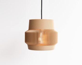 Lampshade Suspension Pendant Light Lighting Cage Wooden Diamond - Vintage and Industrial Design OHE