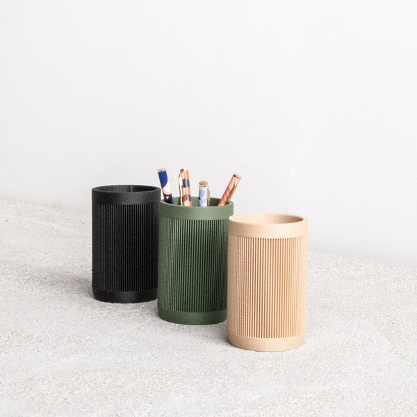 Pen holder Japan / Desk organizer printed in wood / Original gift her or him !