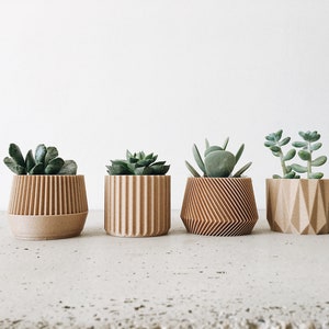 Set of 4 small indoor planters - original planter gift !