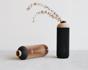 ONDE Vase - Minimalist wooden vase perfect for fresh or dried flowers