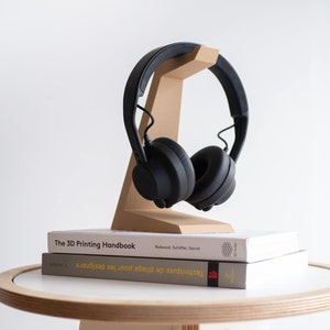 Porte casque imprimé en 3D en Bois / Organisateur de bureau / Idée cadeau Elle lui