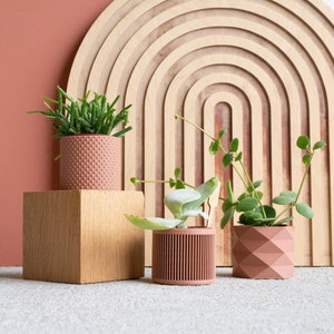 Set of 3 indoor planters - Terracotta - for plant lovers