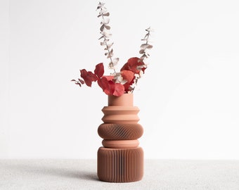 Modulare NU-Vase aus Terrakotta – perfekt für Trockenblumen