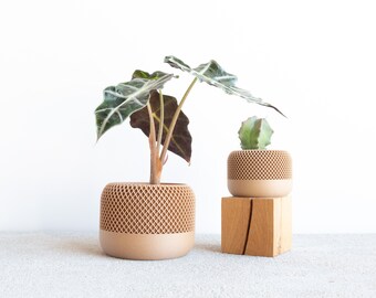 Cache-pot bois design géométrique et minimaliste - APPLE - Décoration scandinave - Idée cadeau original