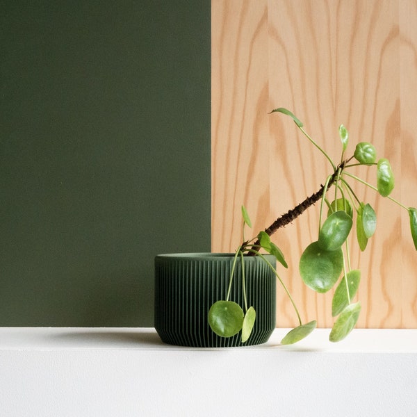 Green Indoor wood planter - PRAHA