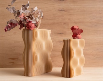 Vase TIDE parfait pour fleurs séchées - cadeau original pour amoureux de design et fleurs