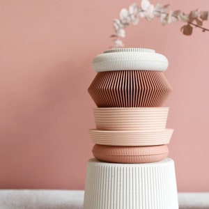 Terracotta and pink Modular Vase AMA perfect for dried or fresh flowers image 2