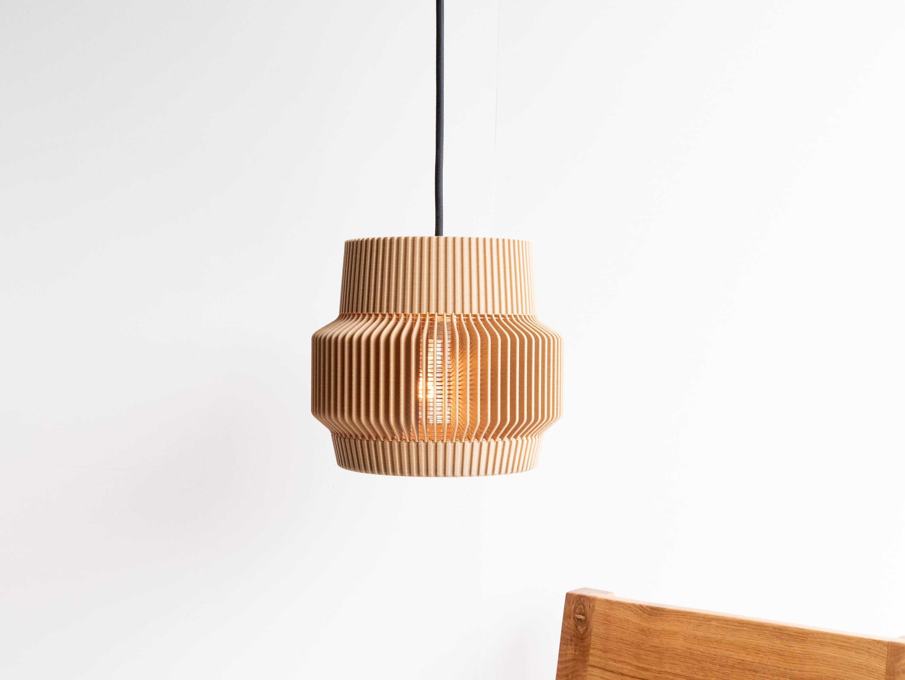 Lampe Suspension Design Imprimée en Bois - Sand