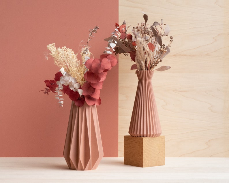 Terracotta vase ISHI Dried flowers Original gift for her image 4