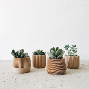 Set of 4 small indoor planters original planter gift image 4