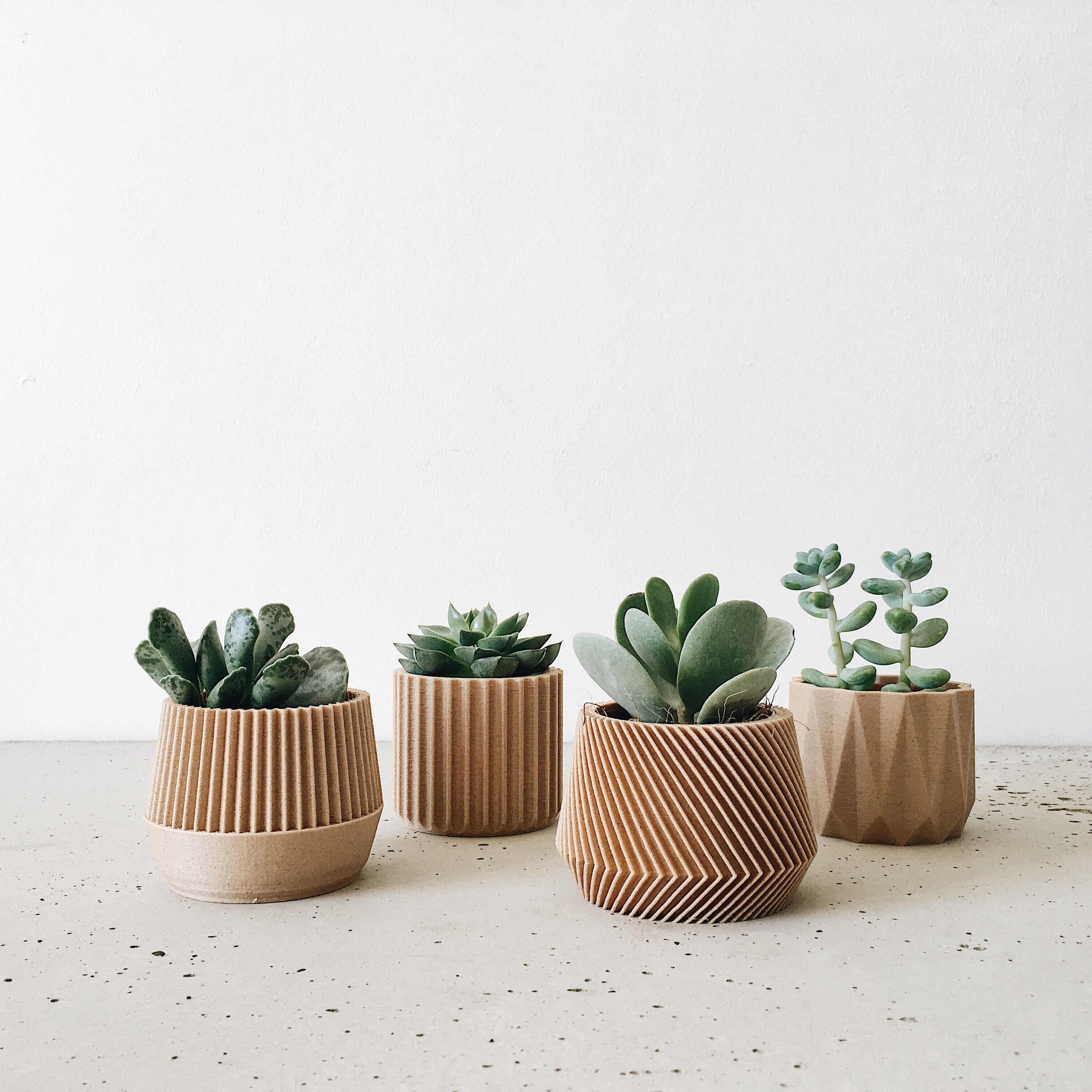 Set of 4 Small Indoor Planters Original Planter Gift Etsy