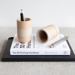 Pen holder Two Tone Natural and Mist white image 8