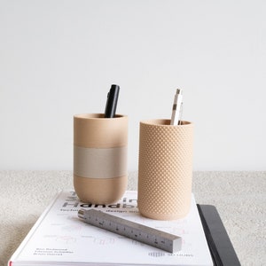 Pen holder Two Tone Natural and Mist white image 6