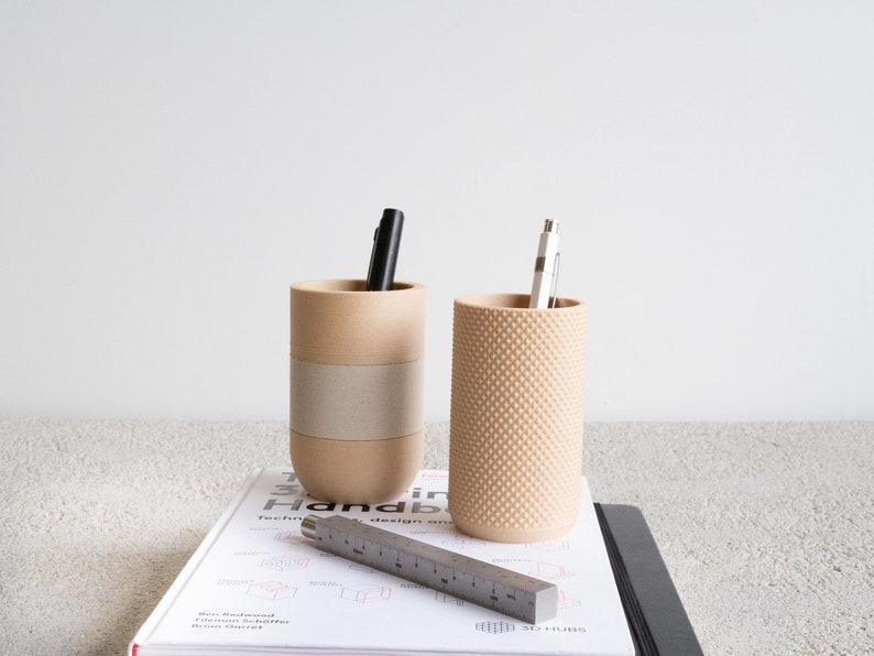 Pen holder Two Tone Natural and Mist white image 6