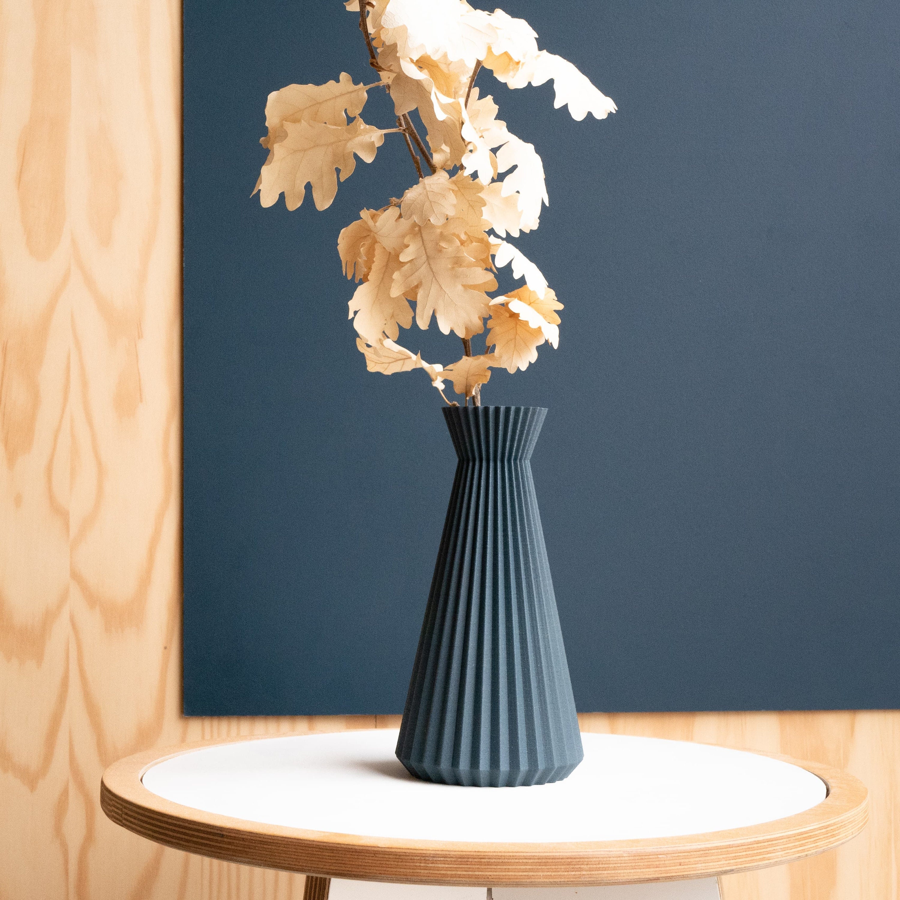 GMMH Vaso Da Tavolo In Ceramica – Design Origami – Altezza 18 Cm – Elegante E Unico