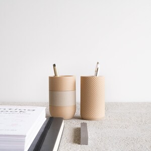 Pen holder Two Tone Natural and Mist white image 4