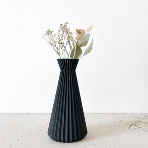 Vase origami ISHI NOIR Fleurs séchées Cadeau original pour elle image 3