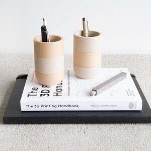 Pen holder Two Tone Natural and Mist white image 5