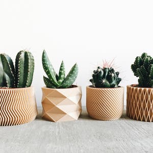 Set of 4 small indoor planters Original planter gift zdjęcie 1