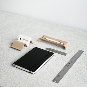 Minimalist pen holder VEJLE printed in wood perfect to organize your desk and workspace zdjęcie 3