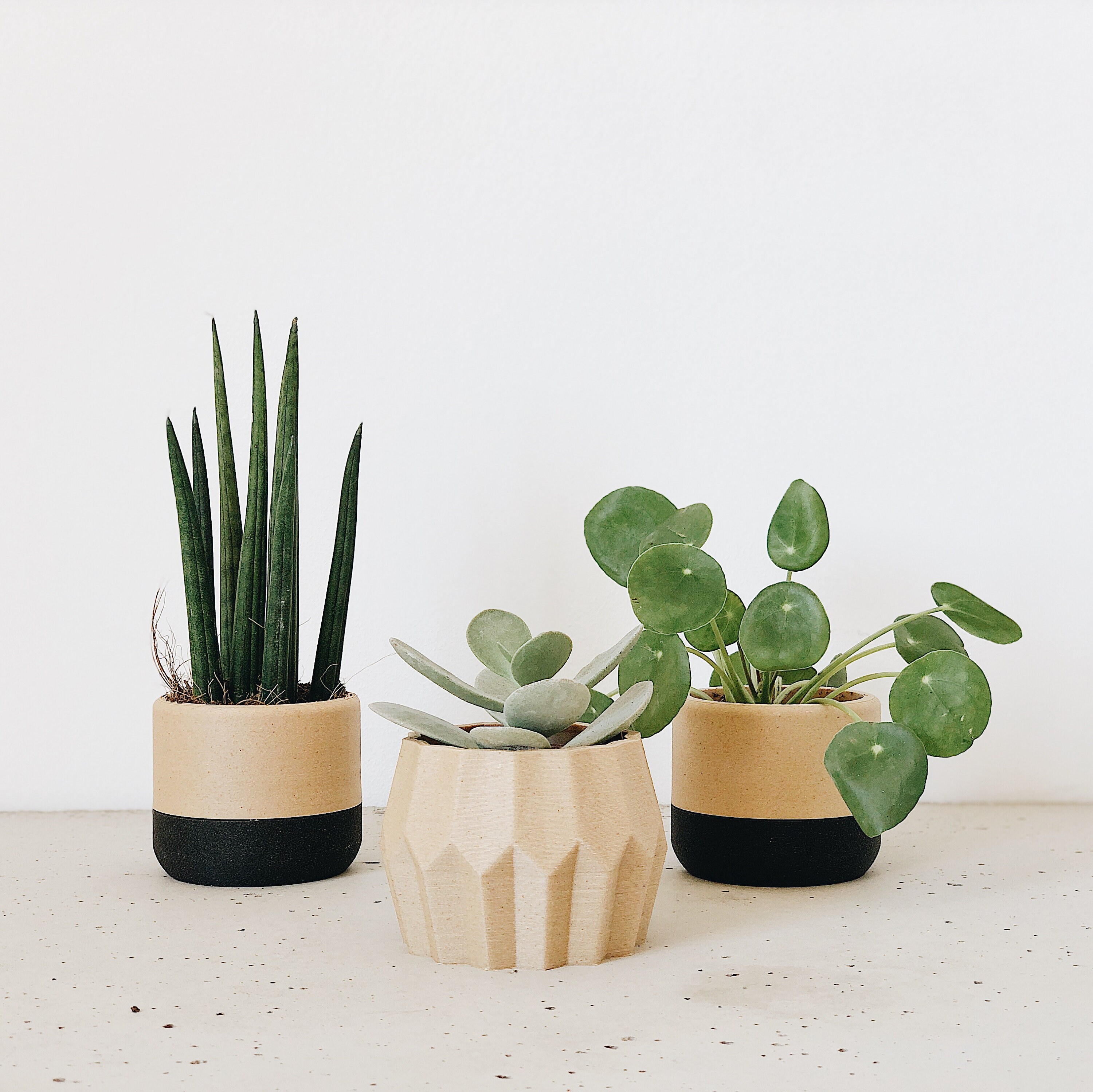 Set of 3 Small Indoor Planters Original Planter Gift Etsy