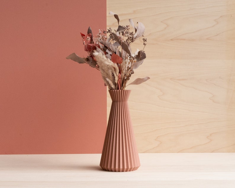 Terracotta vase ISHI Dried flowers Original gift for her image 3