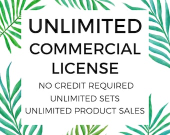 Unlimited Commercial License for Doodle and Stitch Art Clipart Designs, No Credit Required, Unlimited Sets and Unlimited Product Sales