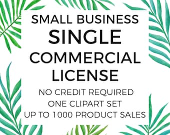Commercial License For Clipart and Digital Papers, No Credit Licence