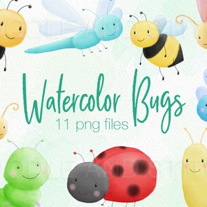 Aquarell Käfer Clipart Illustrationen, niedliche Insekt Clip Art Designs, Hummel Marienkäfer Illustrationen, Aquarell Käfer Clipart Bilder