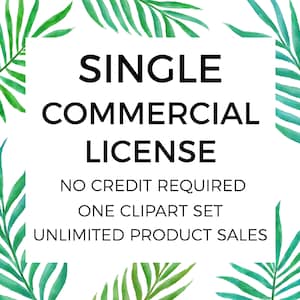Commerciële licentie voor doodle en stitch art, enkele licentie voor een clipart set en onbeperkte producten te koop, geen krediet nodig
