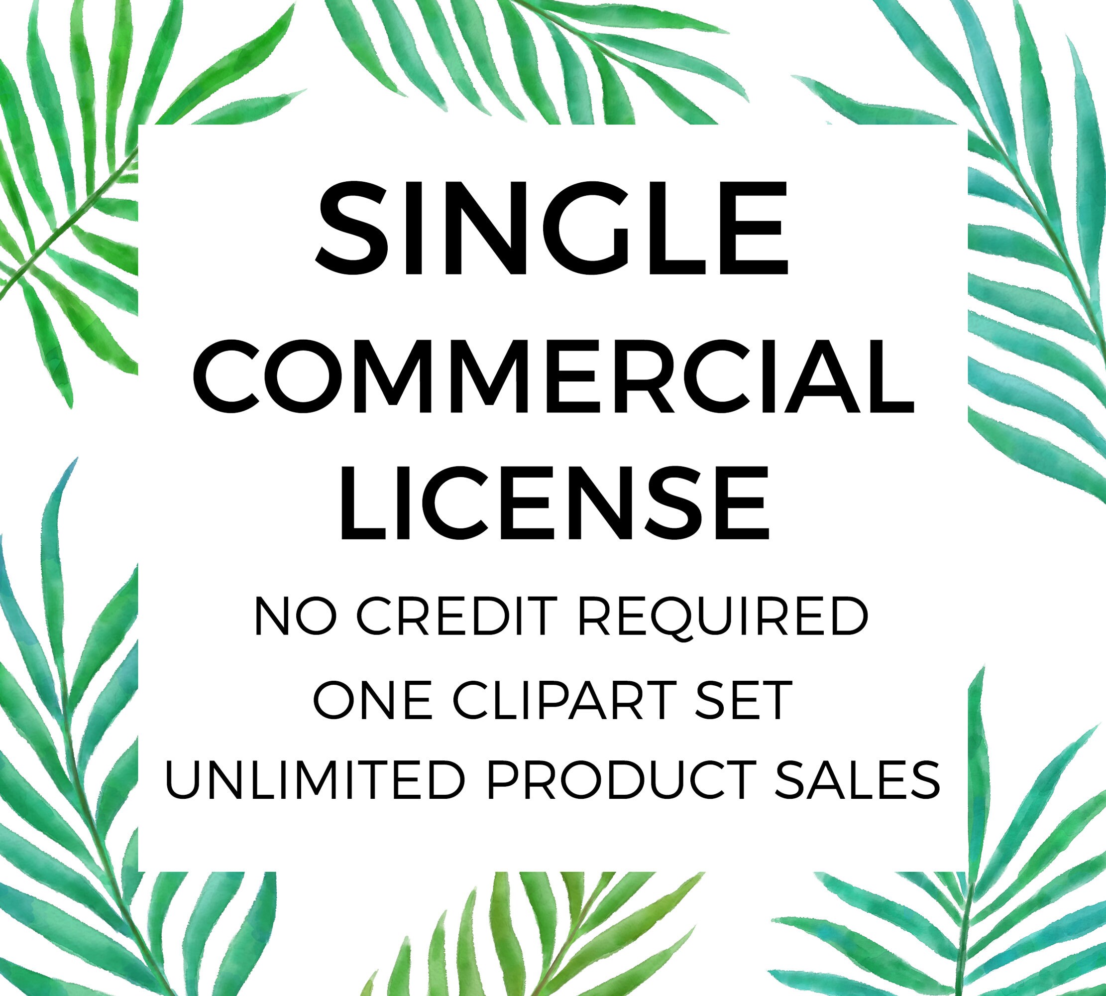 Commercial License for Doodle and Stitch Art, Single License for One Clipart Set and Unlimited Products for Sale, No Credit Needed