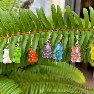 Gummy Bear Earrings. Candy Earrings, Dangling Earrings, Cute Earrings Funny Earrings