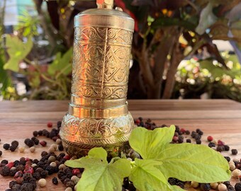Spice Grinder, pepper mill, salt grinder, Turkish Grinder, salt, spices, Antique Finish