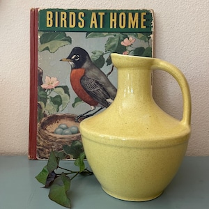 Pfaltzgraff Stoneware Speckled Yellow Jug - Vintage Pfaltzgraff Pottery Pitcher